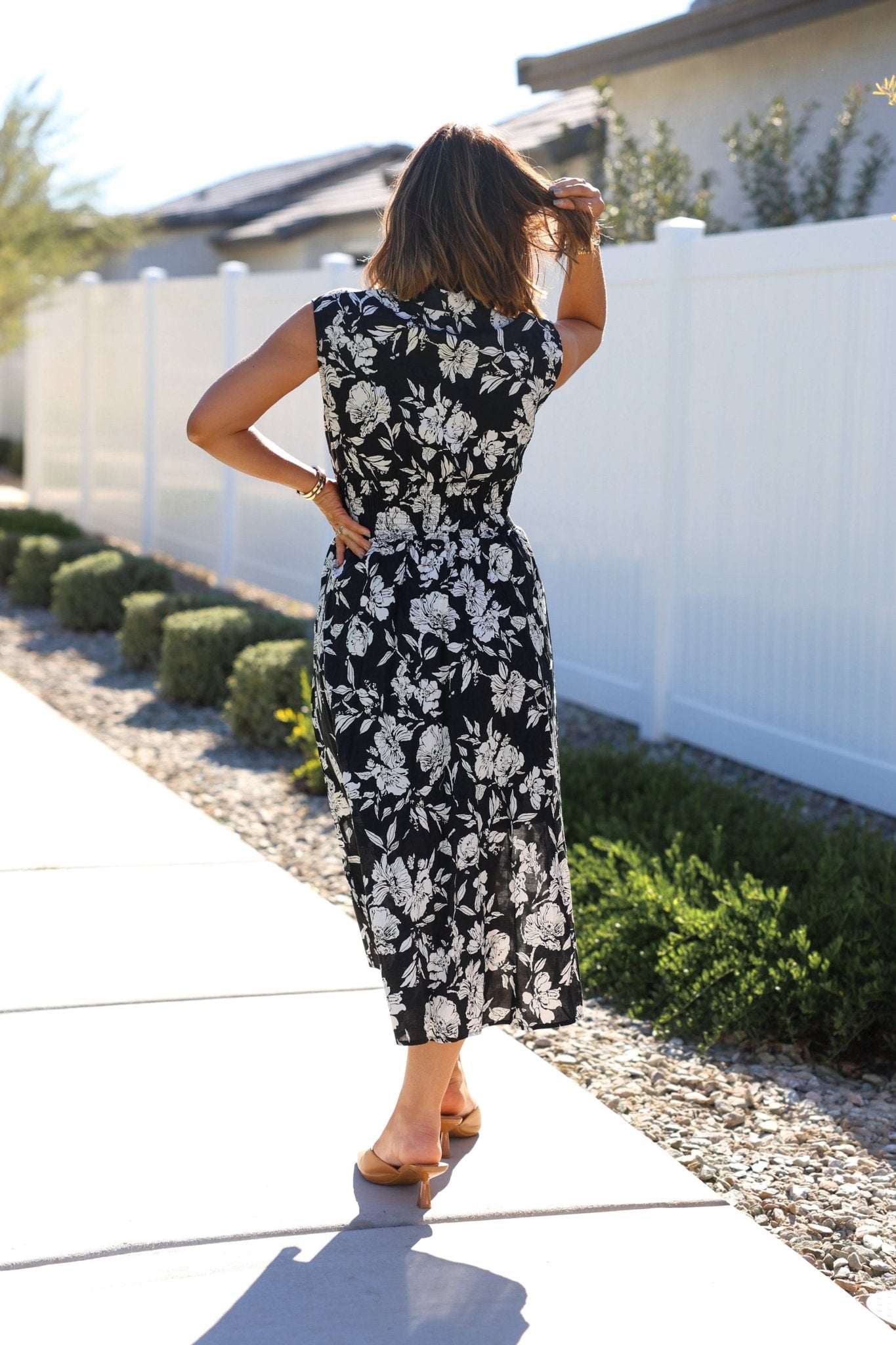 Smocked Midi Dress